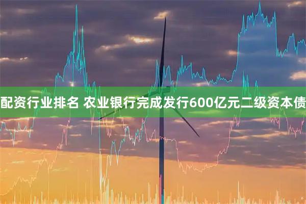配资行业排名 农业银行完成发行600亿元二级资本债